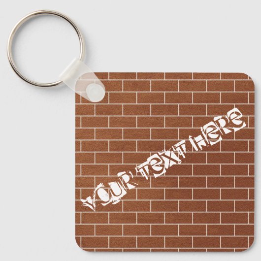 Porte-clés Conception de mur de briques de Porte - clé de tex (Recto)