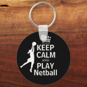 Porte-clés Conception de Netball en toute quiétude (Recto)