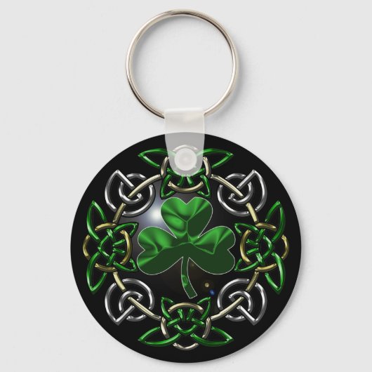 Porte-clés Conception de noeud celtique de la Saint Patrick (Recto)