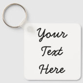 Porte-clés Conception de nom de script noir minimal texte per (Recto)