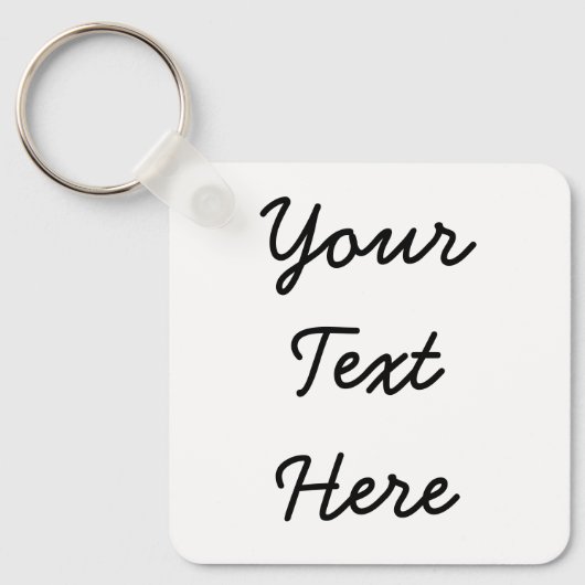 Porte-clés Conception de nom de script noir minimal texte per (Recto)