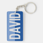 Porte-clés Conception de nom en gras. (Dos)