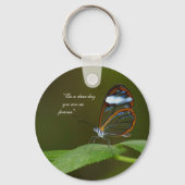 Porte-clés Conception de papillon de Glasswing "temps clair" (Recto)