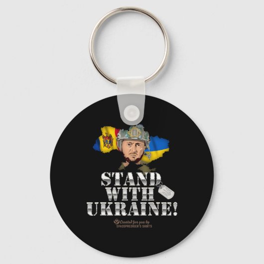 Porte-clés Conception de partisan de l'Ukraine Moldavie Zelen (Recto)