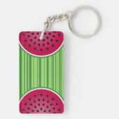Porte-clés Conception de pastèque rouge verte (Dos)