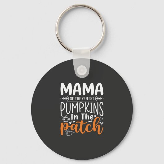 Porte-clés Conception de patch de citrouilles maman Halloween (Recto)