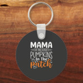 Porte-clés Conception de patch de citrouilles maman Halloween (Recto)
