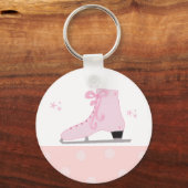 Porte-clés Conception de patinage sur glace rose (Recto)
