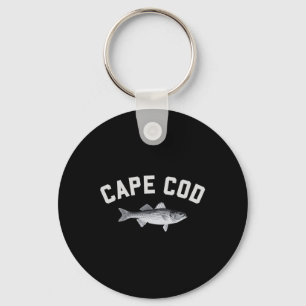 Porte-clés Conception de pêche amusante rayée de bar Cape Cod