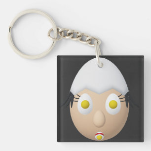 Porte-clés Conception de personnage d'œuf fantaisiste RG & RA