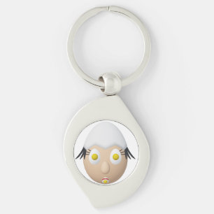 Porte-clés Conception de personnage d'œuf fantaisiste RG & RA
