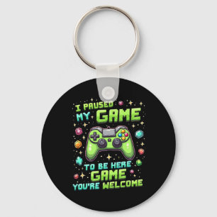 Porte-clés Conception de pixel de joueur drôle j'ai mis mon j
