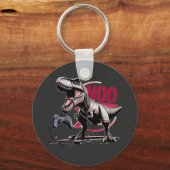 Porte-clés Conception de rage de joueur de T-Rex terminée (Recto)