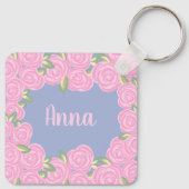 Porte-clés Conception de rose antique romantique (Dos)