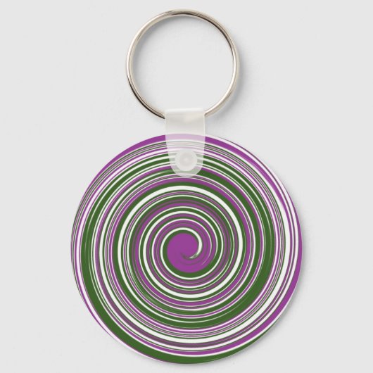 Porte-clés Conception de roue violette et verte (Recto)