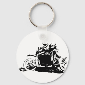 Porte-clés Conception de sidecarcross simple