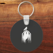 Porte-clés Conception de silhouette de tombe de corbeau Hallo (Recto)