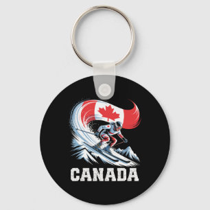 Porte-clés Conception de ski au Canada Art de sports de ski d