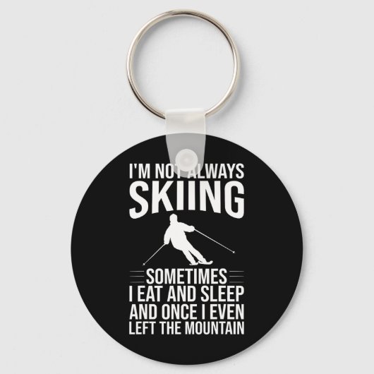 Porte-clés Conception de ski drôle pour hommes femmes planche (Recto)