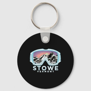 Porte-clés Conception de ski Stowe Stowe, Vt Ski Cadeau de ne