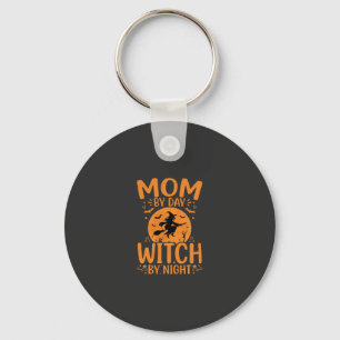 Porte-clés Conception de sorcière de maman Halloween