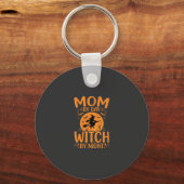 Porte-clés Conception de sorcière de maman Halloween (Recto)