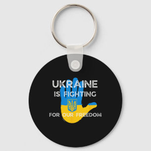 Porte-clés Conception de soutien au drapeau ukrainien Ukraine