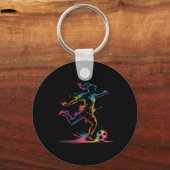 Porte-clés Conception de sport d'éclaboussure d'art de footba (Recto)