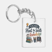 Porte-clés Conception de sublimation de cadeau pour enseignan (Devant gauche)