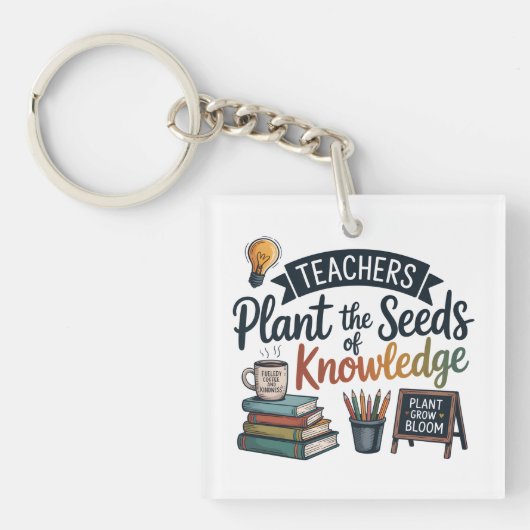 Porte-clés Conception de sublimation de cadeau pour enseignan (Devant)