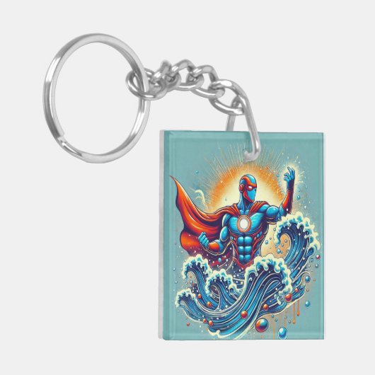 Porte-clés Conception de superhéros de la manipulation liquid (Devant gauche)