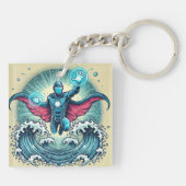 Porte-clés Conception de superhéros de la manipulation liquid (Dos)