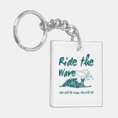 Porte-clés Conception de surf Ride the Wave (Devant gauche)