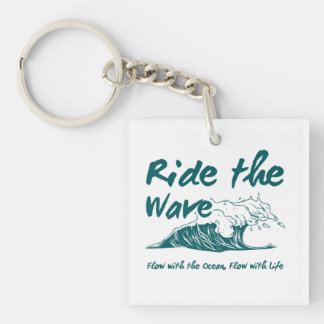 Porte-clés Conception de surf Ride the Wave