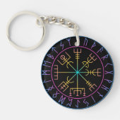 Porte-clés Conception de symbole de compas viking Vegvisir (Devant)