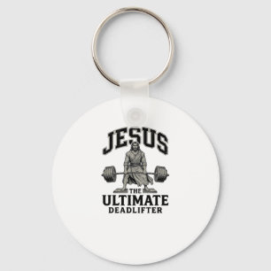 Porte-clés Conception de t-shirt de gym vintage Jésus Ultimat