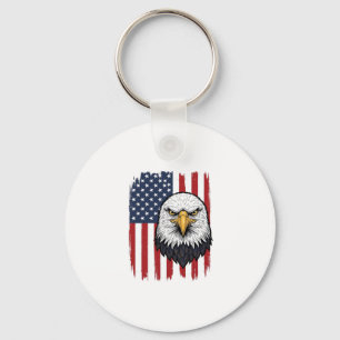 Porte-clés Conception de T-shirt patriotique Vintage Eagle Dr