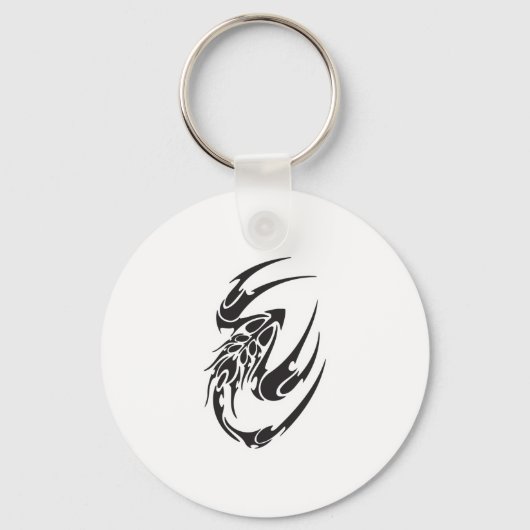 Porte-clés Conception de tatouage de scorpion tribal (Recto)