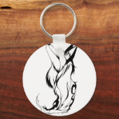 Porte-clés Conception de tatouage Fox Tribal (Recto)