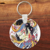 Porte-clés Conception de tatouage Grotesque et serpent (Recto)