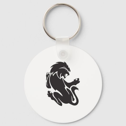 Porte-clés Conception de tatouage Lion Tribal (Recto)