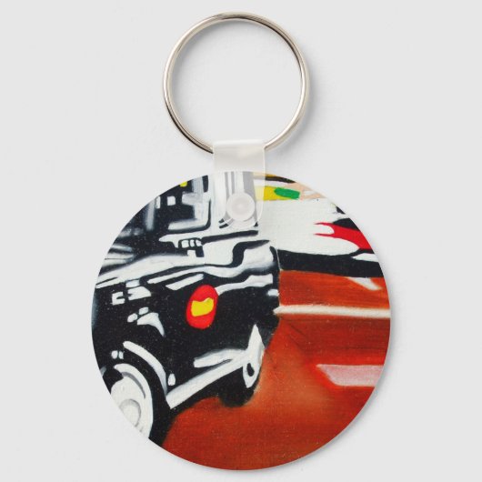 Porte-clés conception de taxi noir de londres (Recto)