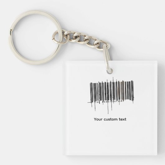Porte-clés Conception de texte de code-barres personnalisé (Devant)