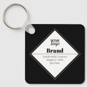 Porte-clés Conception de texte moderne éditable & Votre logo (Recto)