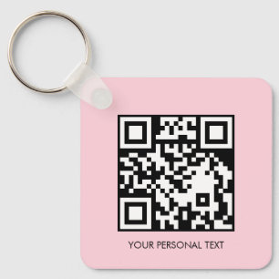 Porte-clés Conception de texte personnalisé minimaliste Code