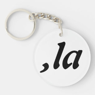 Porte-clés Conception de texte personnalisée Comma La Kamala