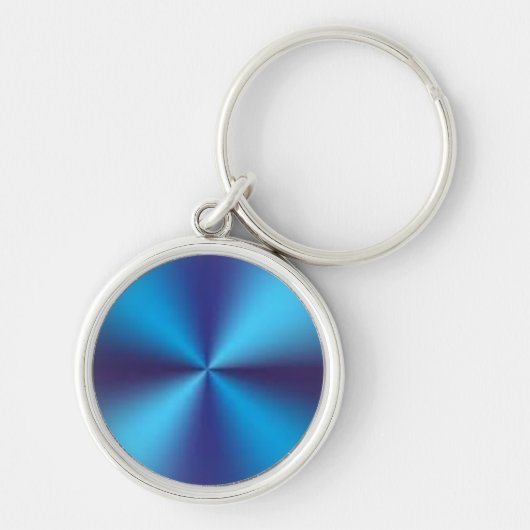Porte-clés Conception de texture métallique bleue-47456 (Devant)