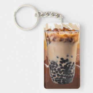 Porte-clés Conception de thé au lait 3D mignonne – esthétique