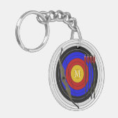 Porte-clés Conception de tir à l'arc monogramme (Devant gauche)