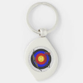 Porte-clés Conception de tir à l'arc monogrammée (Devant)